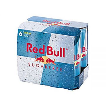 Red Bull Engergy Drink Sugar Free 6x250ml