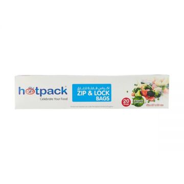 Hotpack Zipper Lock Bag 27x30cm 20 Pcs