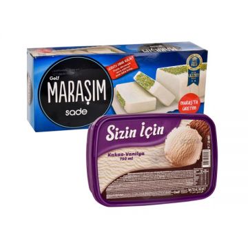 Golf Ice Cream Milk Sliced 650ml+cocoa Vanilla 750ml