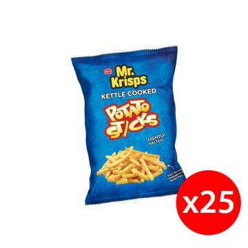 Mr.krisps Kettle Cooked Potato Sticks Light Salted 20gm Pack Of 25