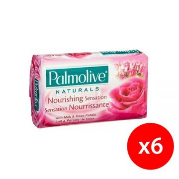 Palmolive Natural Bar Soap Milk Rose 6x170gm