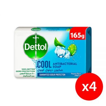 Dettol Anti Bacterial Soap Cool 4x165gm