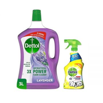 Dettol Multi Purpose Cleaner Lavender 3ltr+trigger Lemon 500ml