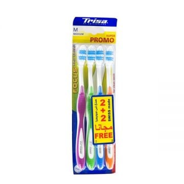 Trisa Toothbrush Focus Mdm 2+2 Free