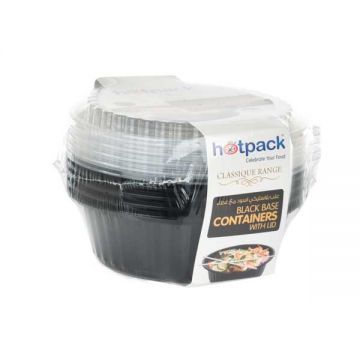 Hotpack Microwave Round Container+lids 5p 32oz