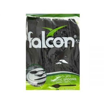 Falcon Hd Plastic Spoon Black Pack Of 50 Pcs