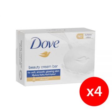 Dove Beauty Cream Bar Soap 4x125gm