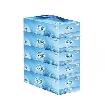 Al Ain Facial Tissue 5 Pack Of 2 Ply X 150 Sheets