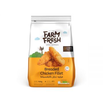 Farmfresh Frozen Breaded Chicken Fillet 700m