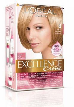 L Oreal Hair Color Excellence 8 Light Blonde