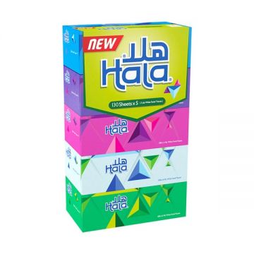 Hala Facial Tissue 2ply 130 Sheets Pack Of 5