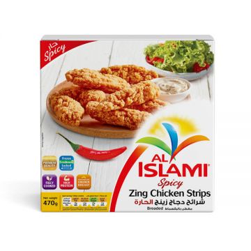 Al Islami Frozen Zing Chicken Strips Spicy 470gm