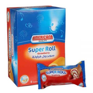 Americana Super Roll Strawberry 6x60gm