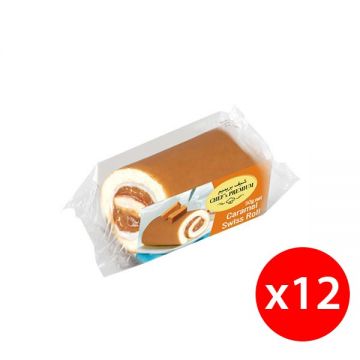 Chef Premium Mini Swiss Roll Caramel 12x50gm