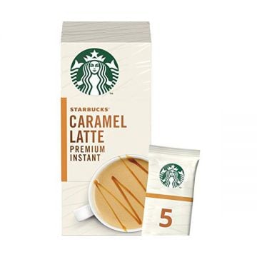 Starbucks White Caramel Latte Premium Instant Coffee Mix 23gm Pack Of 5