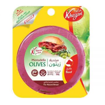 Khazan Sliced Mortadellas Olives 250gm