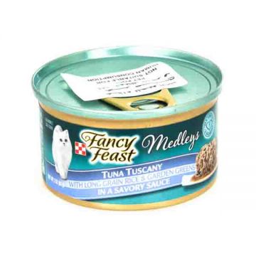 Purina Fancy Feast Cat Food Meddlys Tuna Tuscany 85gm