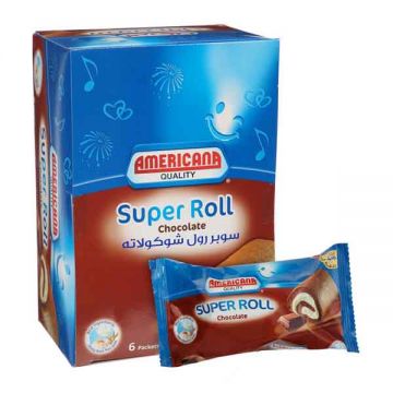 Americana Super Roll Chocolate 6x60gm