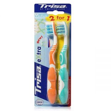 Trisa Toothbrush Extra Medium 2for 1
