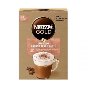 Nescafe Gold Cappuccino Unsweetened 10x14.2gm