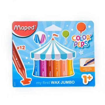 Maped Color Peps Wax Crayons Maxi 12s