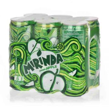 Mirinda Soft Drink Green Apple 6x330ml