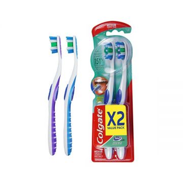 Colgate 360 Toothbrush Med 2pcs