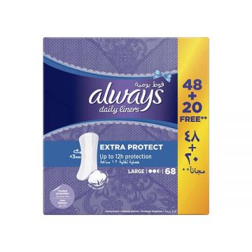 Always Panty Liners Extra Protect 48+20 Liner