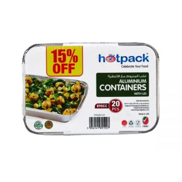 Hotpack Aluminum Container 83185 With Lid 20s