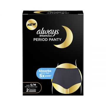Always Dreamzzz Soft Disposable Period Underwear S/m Size   2pcs
