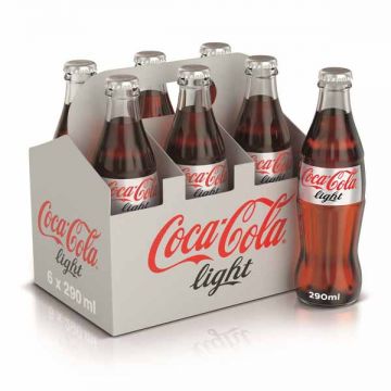 Coca Cola Soft Drink Light Glass Bottle