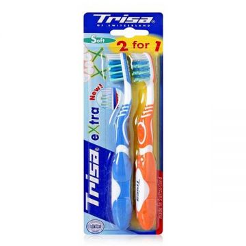 Trisa Extra Toothbrush Soft 2 For 1