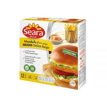 Seara Frozen Breaded Chicken Burger 672 Gm