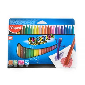 Maped Color Peps Plasticlean Crayon 24s