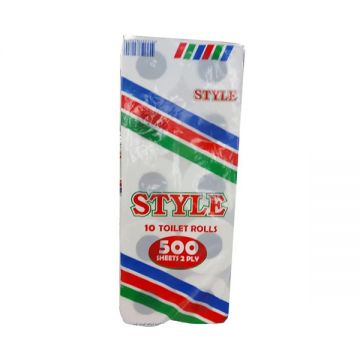 Style Toilet Roll 500 Sheet 2ply 10s