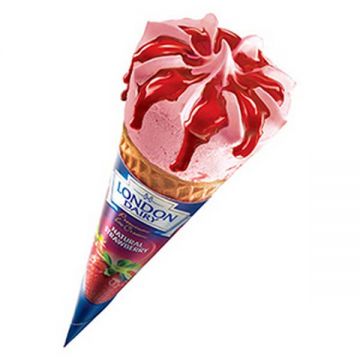 London Dairy Ice Cream Strawberry Cone
