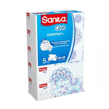 Sanita Faical Tissue 130 Sheets Pack Of 6