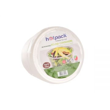 Hot Pack Microwave Container 5pc