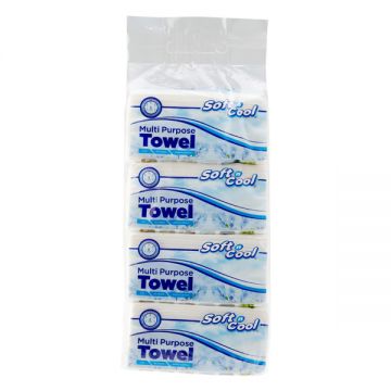 Soft N Cool Multipurpose Towel 150 Sheets Pack Of 4