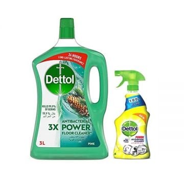 Dettol Multi Purpose Cleaner Pine 3ltr+trigger Lemon 500ml