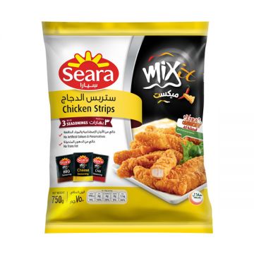 Seara Frozen Chicken Strips With 3 Seasoning 750gm