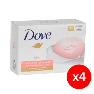 Dove Pink Soft Smooth Bar 4x125gm